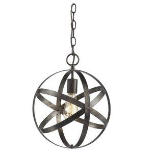 Millennium Lighting 1 Light Pendant, Antique Silver - 3233-AS